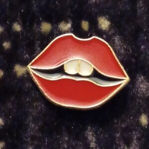 4/$30 Red Lips With Teeth Enamel Pin